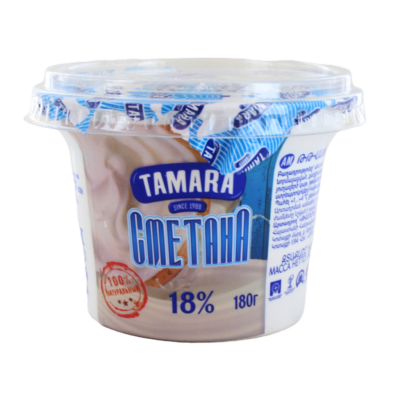 Թթվասեր «Թամարա» 180գ, յուղայնությունը` 18%